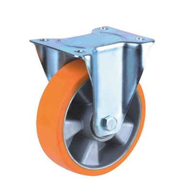 FIXED CASTER WITH POLYURETHANE WHEELS(ALUMINUM CORE)